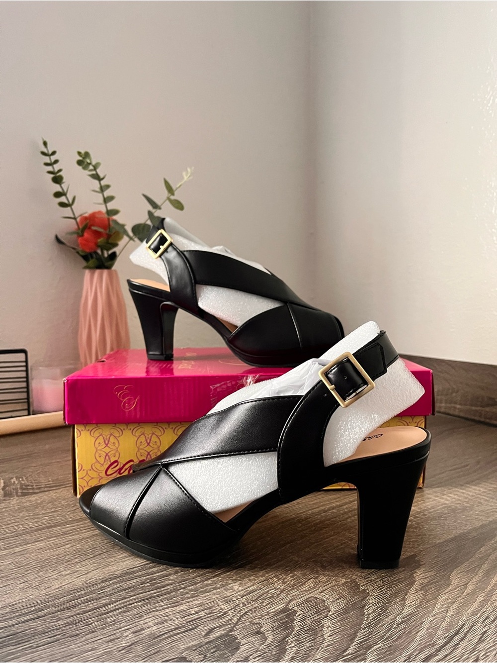 Easy Street Women’s Christy Black Dress Heels Size 10 Wide